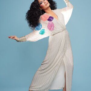 Bob Mackie Boutique White Dress